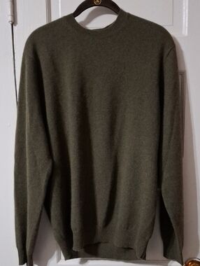 Men's Olive Green Crewneck Sweater (Mis169)